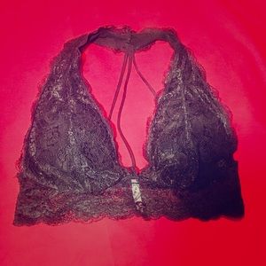 Black Halter Back Bralette